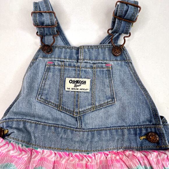OshKosh B'gosh Denim Ruffle Overall Dress - Picture 2 of 9